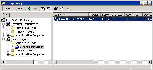 Group Policy window